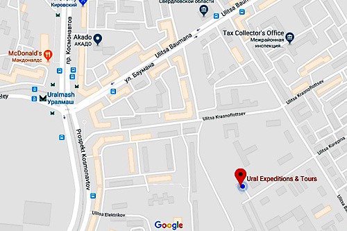 Ural Expeditions & Tours Office Location